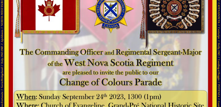 The West Nova Scotia Regiment Change of Colours Parade